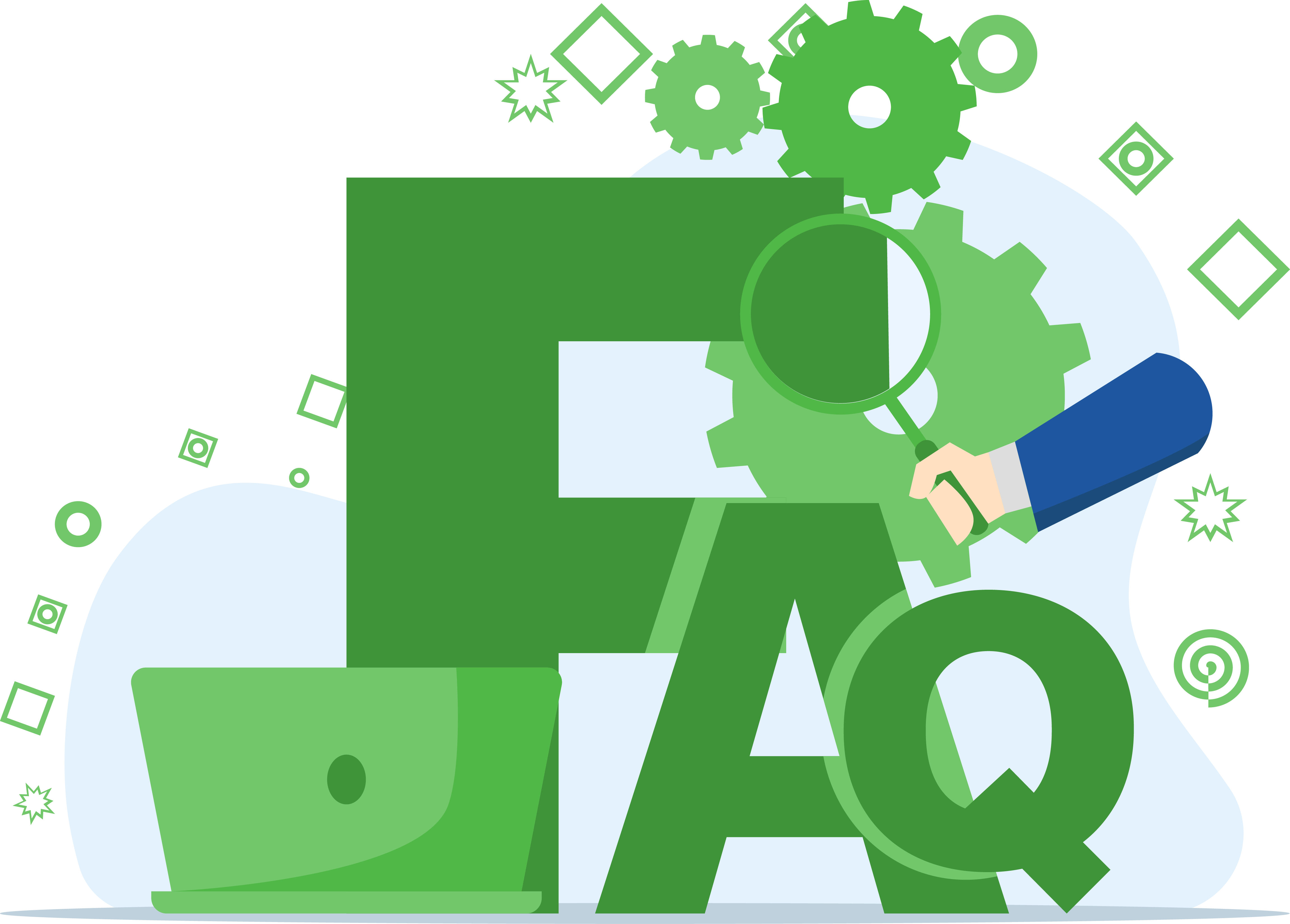 FAQ illustration background